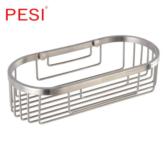 Stainless Steel Corner Shower Caddy – Rustproof Wall Mount for Bathroom Storage