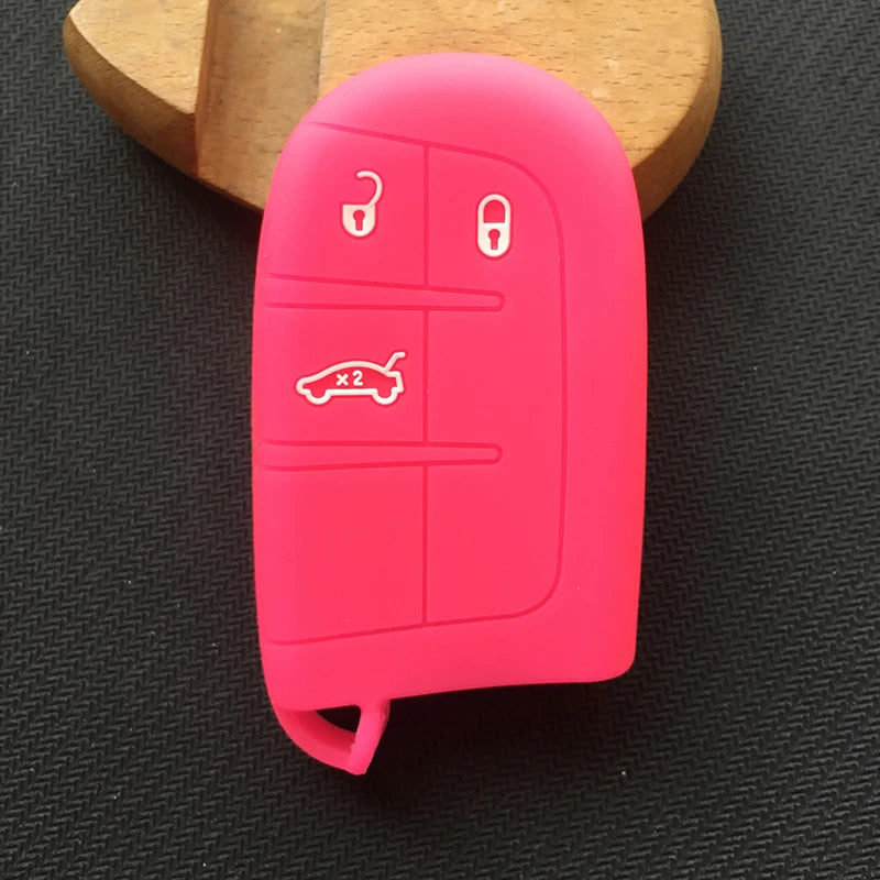 Silicone Car Key Case – Protective Fob Cover for Jeep and Chrysler Vehicles
