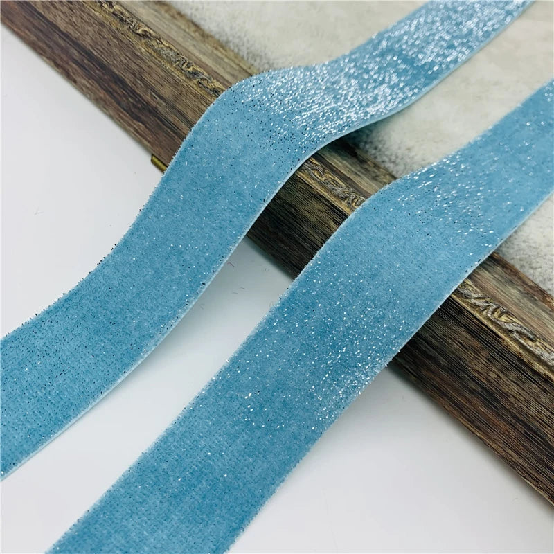 Gold Wire Velvet Ribbon – Decorative Trim for Wedding Gift Wrapping and DIY Bows