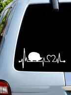 Hedgehog Heartbeat Vinyl Decal – Waterproof Sticker for Cars and Laptops