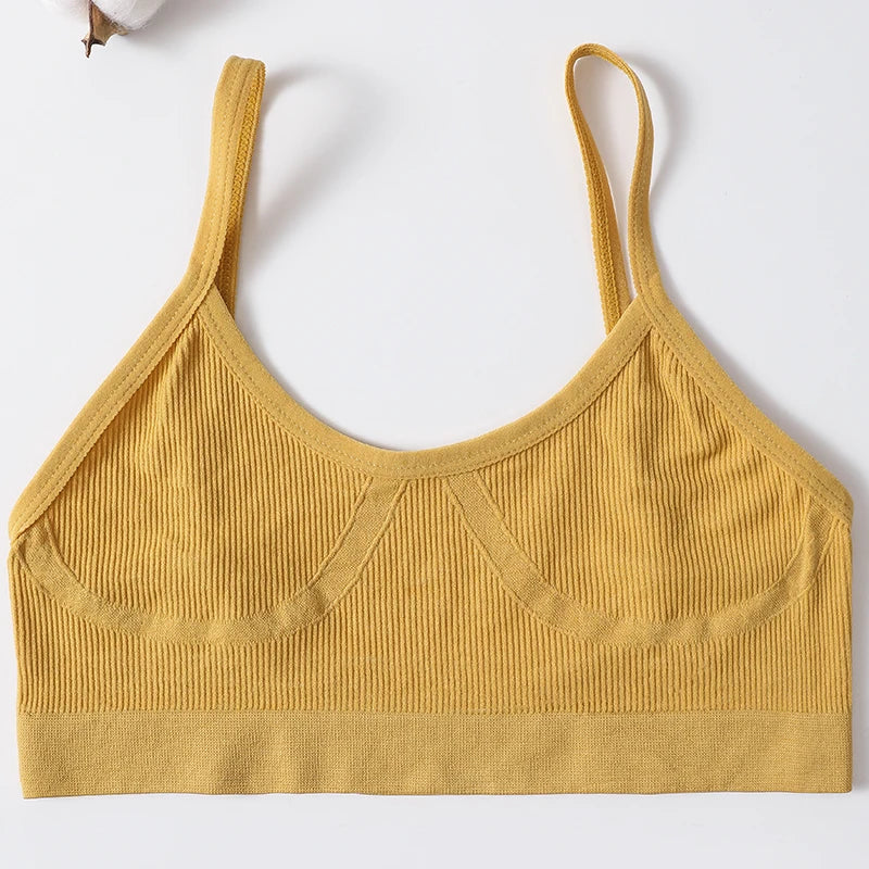 Seamless Push Up Bra – Soft Low Back Crop Top for Everyday Comfort