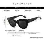 Retro Cat Eye Sunglasses – Oversized Plastic Frames for Women Fashion