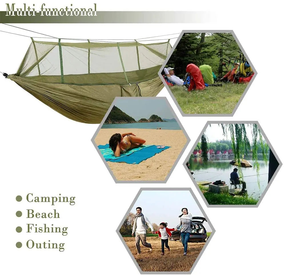 Portable Parachute Hammock – Mosquito Net for Outdoor Camping and Hiking