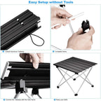 Portable Aluminum Camping Table – Foldable Outdoor Desk for Picnic and BBQ