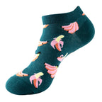 Avocado Cotton Boat Socks – Funny Fruit Pattern for Men and Women