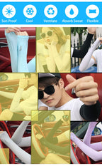 Ice Silk Arm Sleeves – UV Protection for Cycling Sports and Driving