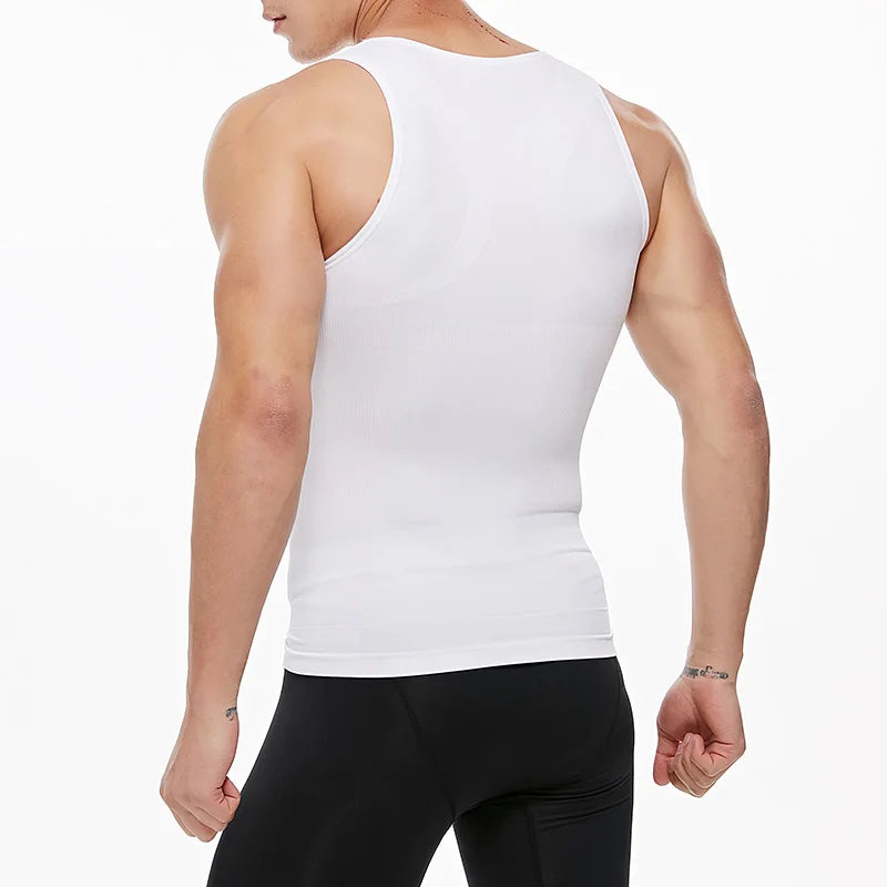 Compression Tank Top – Abdomen Slimming Body Shaper for Gynecomastia Support