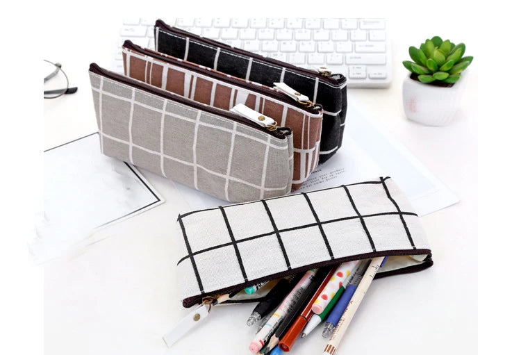Small Canvas Makeup Bag – Portable Cosmetic Organizer for Travel Toiletry