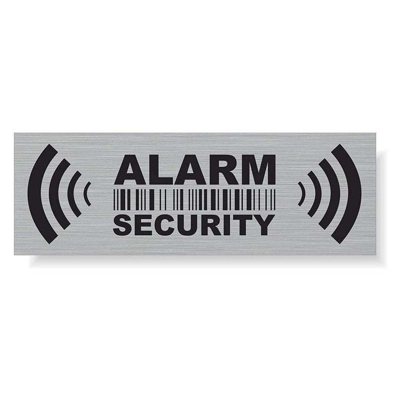Security Alarm Warning Vinyl Decals – 2.9 Inch Adhesive Labels for Home Safety