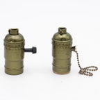 Vintage E26 E27 Lamp Socket – Pull Chain and Knob Switch for Lighting Fixtures