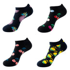 Avocado Cotton Boat Socks – Funny Fruit Pattern for Men and Women
