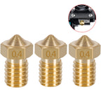 3D Printer Nozzle – Brass M6 Thread for 1.75mm and 3mm Filament