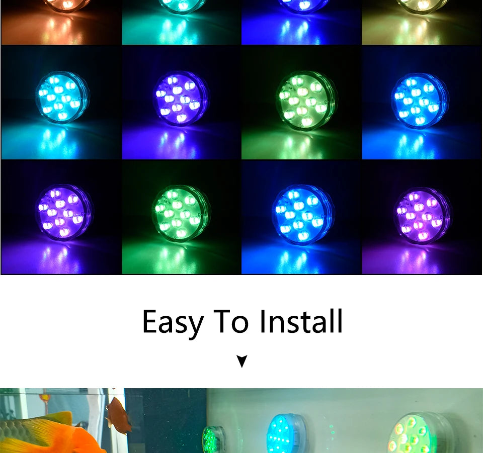 RGB Underwater LED Light – Remote Controlled Lamp for Swimming Pools and Aquariums