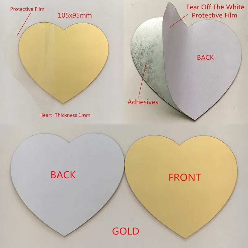 Round Acrylic Mirror Wall Stickers – 100mm Decorative Adhesive Home Decor