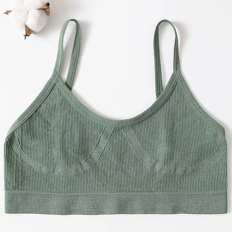 Seamless Push Up Bra – Soft Low Back Crop Top for Everyday Comfort