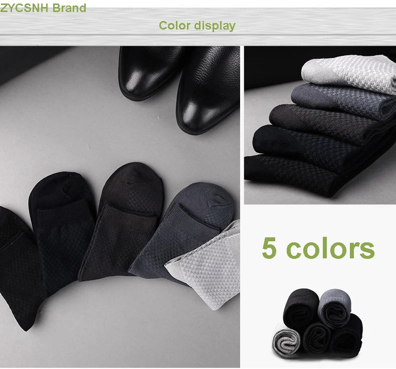 Bamboo Fiber Compression Socks – Men's Business Casual Dress for Comfort