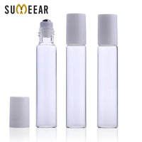 Glass Roll-On Vials – 10ml Transparent Essential Oil Bottles for Aromatherapy