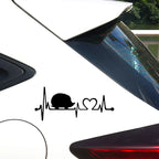 Hedgehog Heartbeat Vinyl Decal – Waterproof Sticker for Cars and Laptops