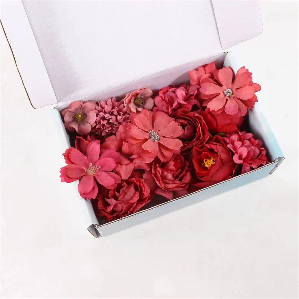 Artificial Flower Heads – Silk Craft Supplies for Wedding Home Decoration