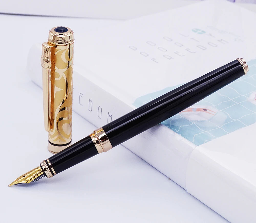 Noble Sapphire Fountain Pen – Iridium Medium Nib for Business Writing
