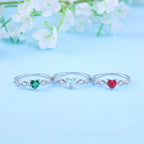 Zircon Heart Ring – Minimalist Finger Jewelry for Romantic Birthday Gifts
