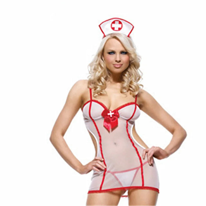 Nurse Mini Dress – Erotic Lingerie for Cosplay and Fantasy Roleplay