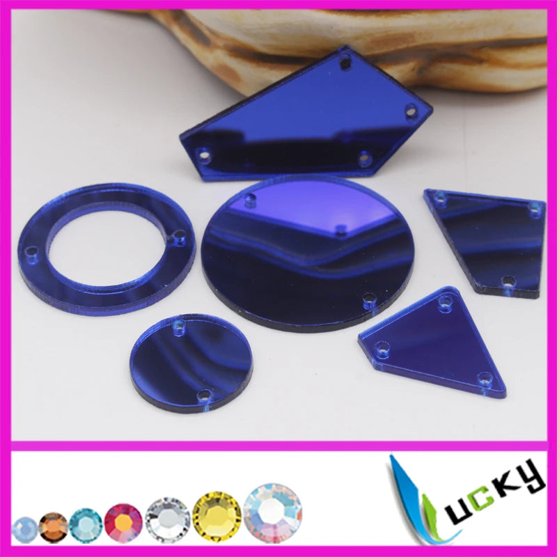 Acrylic Mirror Flat Back Beads – Sew-On Rhinestones for Clothing Embellishment