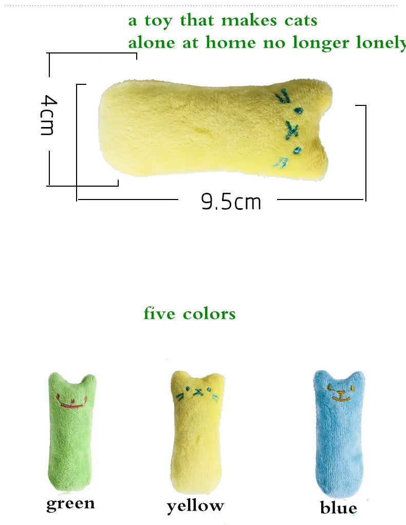 Interactive Catnip Plush Toy – Vocal Chewing Teether for Kitten Play