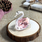 Crystal Swan Figurine – Diamond Glass Ornament for Home Decor and Kids Gifts