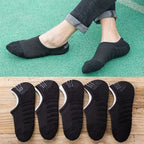 Cotton Anti-Slip Boat Socks – Breathable Athletic Footwear for Men Size 41-45