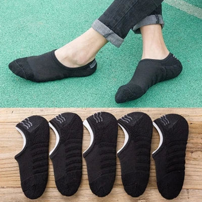 Cotton Anti-Slip Boat Socks – Breathable Athletic Footwear for Men Size 41-45