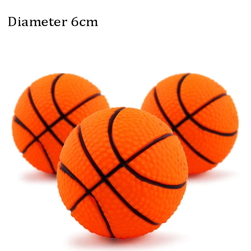 6cm Rubber Squeaky Ball – Durable Chew Toy for Small Dogs and Puppies