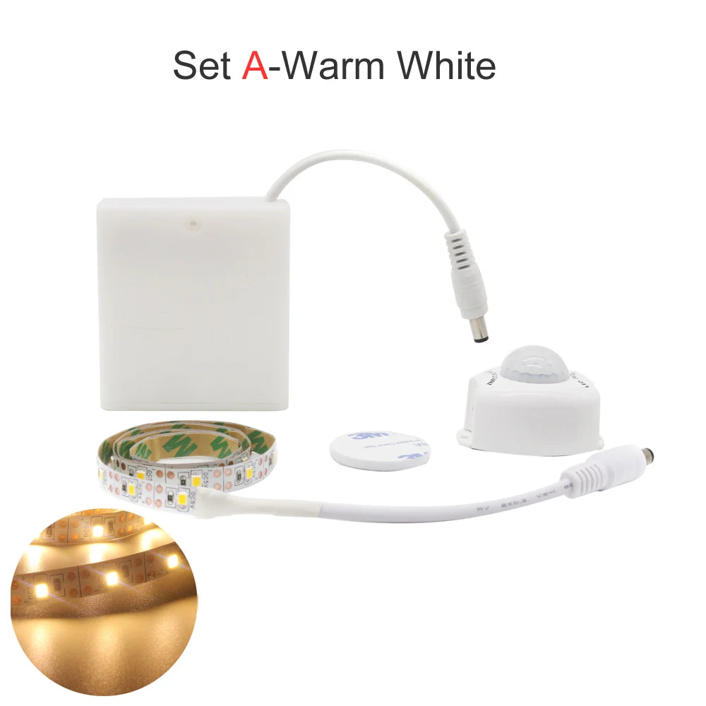 Motion Sensor LED Strip Light – Battery Operated for Kitchen Cabinet