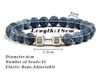 Volcanic Stone Dumbbell Bracelet – Matte Lava Bead Jewelry for Fitness Enthusiasts
