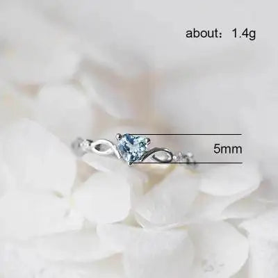 Zircon Heart Ring – Minimalist Finger Jewelry for Romantic Birthday Gifts