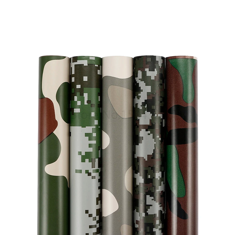 Digital Woodland Camo Vinyl Film – 100cm Adhesive Wrap for Car Styling