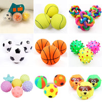 6cm Rubber Squeaky Ball – Durable Chew Toy for Small Dogs and Puppies