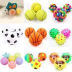 6cm Rubber Squeaky Ball – Durable Chew Toy for Small Dogs and Puppies