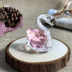 Crystal Swan Figurine – Diamond Glass Ornament for Home Decor and Kids Gifts