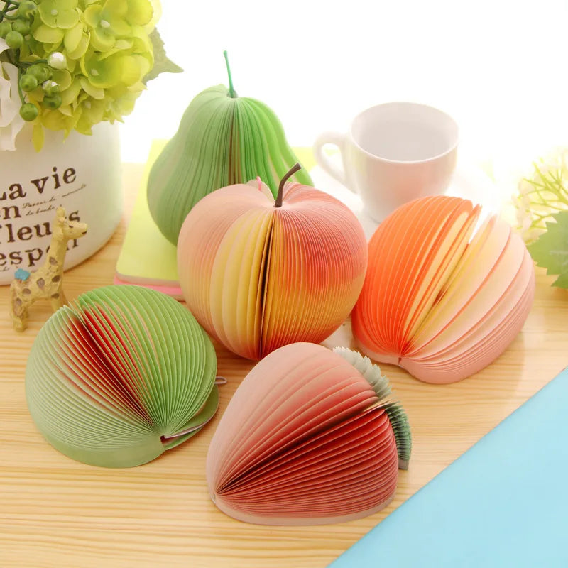 Fruit Shape Sticky Notes – Creative Paper Memo Pads for School Office Supplies