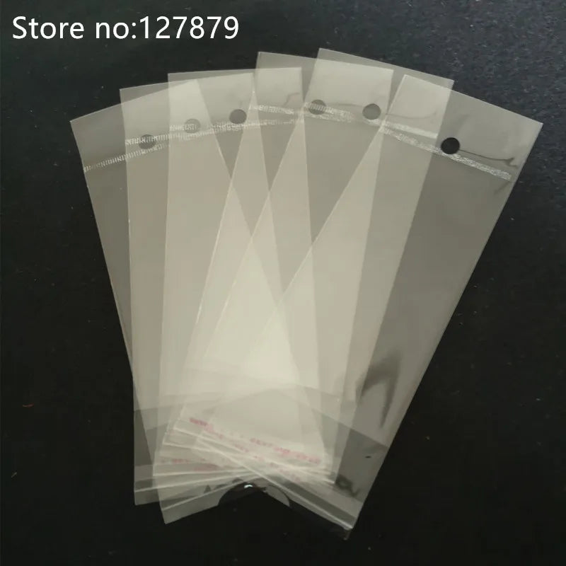 Clear Self-Adhesive Cellophane Bags – Hanging Plastic Pouches for Candy Cookies