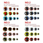 Holographic Fishing Lure Eyes – 3mm-6mm Mixed Color Set for Fly Tying