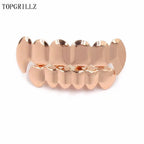 Rose Gold Hip Hop Grillz – Vampire Tooth Caps for Costume Cosplay Party