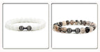 Volcanic Stone Dumbbell Bracelet – Matte Lava Bead Jewelry for Fitness Enthusiasts