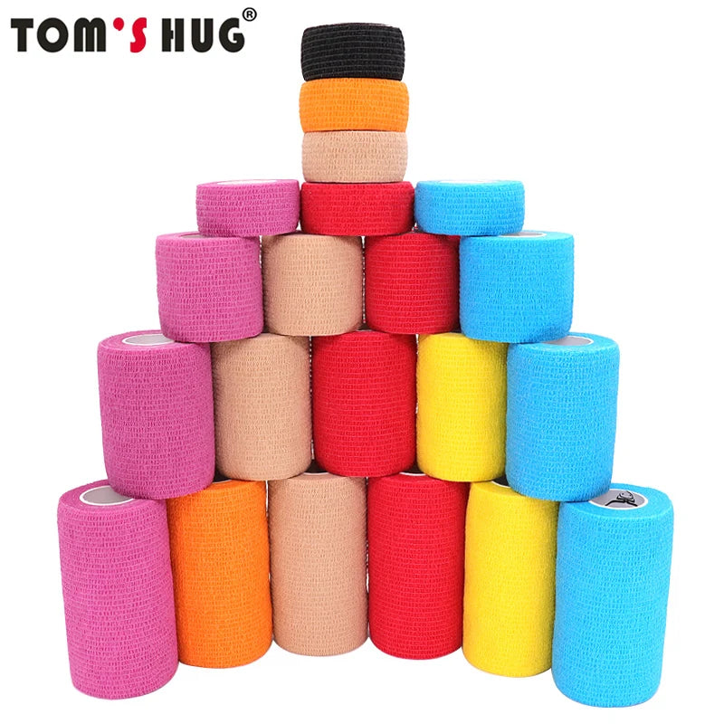 Self-Adhesive Elastic Athletic Tape – Sports Support Wrap for Gym and Injury Recovery