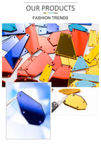 Rhombus Acrylic Mirror Sew On Rhinestones – Decorative Gems for Sewing Craft