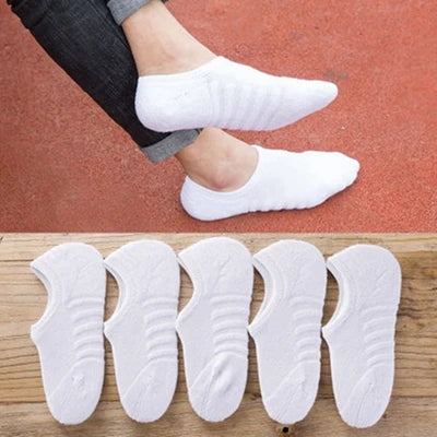 Cotton Anti-Slip Boat Socks – Breathable Athletic Footwear for Men Size 41-45