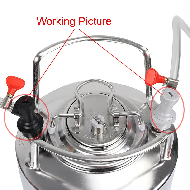 Ball Lock Keg Disconnects – 1/4 Inch Liquid and Gas for Homebrew Dispensing