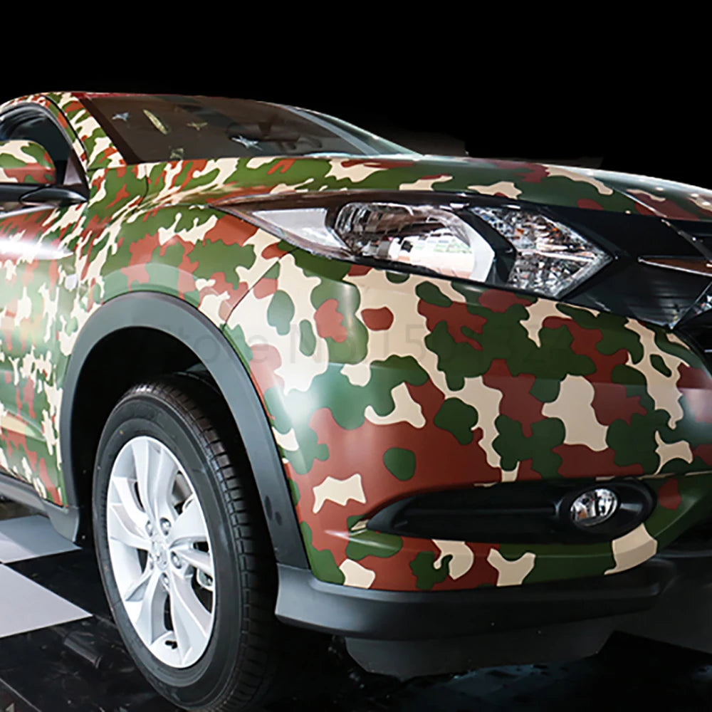 Digital Woodland Camo Vinyl Film – 100cm Adhesive Wrap for Car Styling