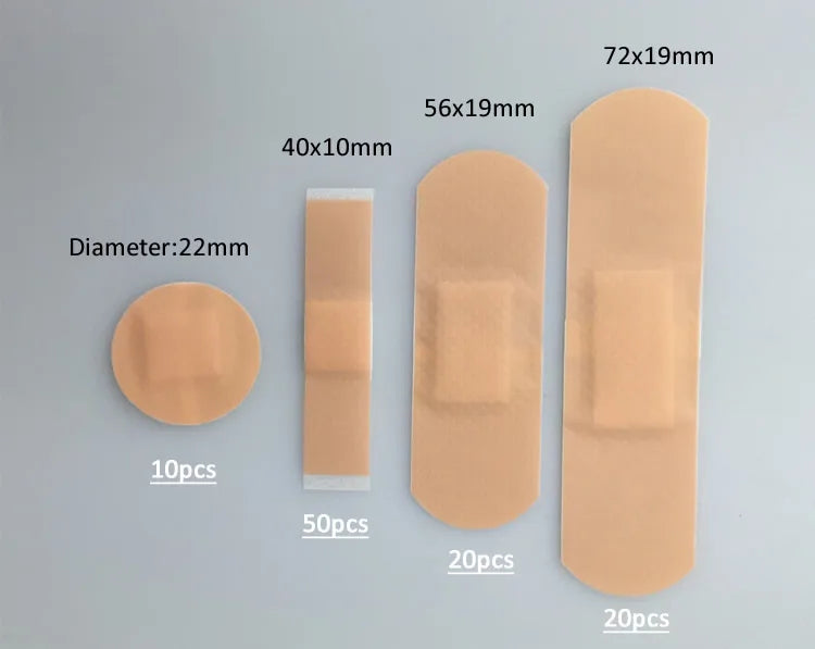 Waterproof Adhesive Bandages – Multi-Size Sterile Plasters for First Aid Kits